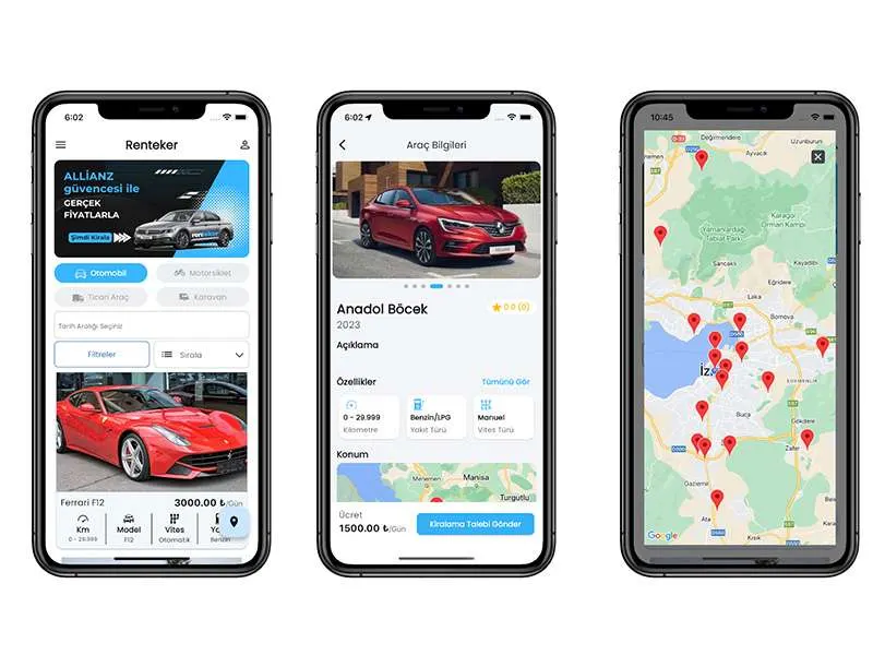 Renteker Mobil Uygulama Yazılımı